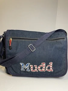 Vintage Y2K 2000’s MUDD Crossbody Messenger Laptop Bag Denim 90s Iconic Logo - Picture 1 of 24