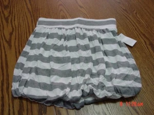 Girls Gray and white striped Bubble Skirt by Honeycomb Kidz - Picture 1 of 4