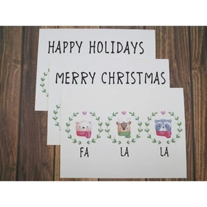 Animal Holiday Christmas Greeting Cards - Picture 1 of 5