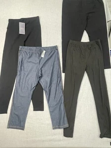 Lot of 4 Girl's Assorted Three Black and 1 Navy Blue Jeans Leggings Pants - Picture 1 of 11