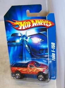 1:64 2006 HOT WHEELS FORD F-150 RED FLAMES LIFTED 200/223 J3522 NIP - Picture 1 of 2