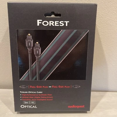NEW AudioQuest Forest 3M/10' Toslink Optical Cable Model# OPTFOR03 - Image 1 of 4