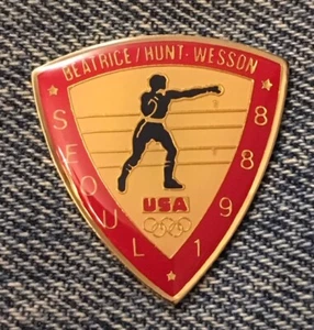 Boxing Olympic Pin~Sponsor~Beatrice~Hunt~Wesson~1988 Seoul, Korea - Picture 1 of 2