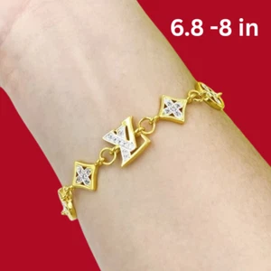 18K 22K 23K 24K THAI BAHT GELBGOLD DAMEN Armband 6,7,8 Zoll - Bild 1 von 6
