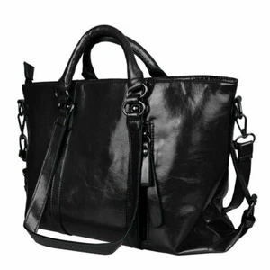 Women Extra Large Tote Bag Casual Soft PU Leather Handbag Shoulder Shopper Purse - Picture 1 of 17