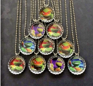 Teenage Mutant Ninja Turtle inspired / Party supplies/ 10 Necklaces / Birthday - Picture 1 of 1