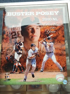 FOTO AUTÓGRAFO BUSTER POSEY 8x10 GIGANTES DE SAN FRANCISCO - MCM Foto 1 de 2