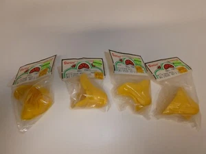 Menge 4 Vintage Duck Bill Puppe Gesichter weicher Gummi Handarbeit Herstellung Plüschtier Neuheit - Bild 1 von 8