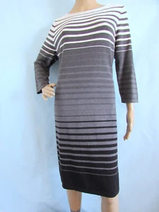 Vestido Suéter LAUREN RALPH LAUREN Talla XL Negro, Gris, Blanco Rayas Manga 3/4 - Imagen 1 de 10