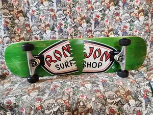 Ron Jon Surf Shop tabla de skate completa verde - aprox 29"x 8,5" vintage - Imagen 1 de 5
