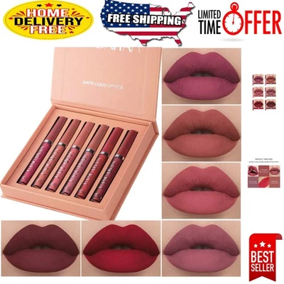 Set A: 6PCS Matte Liquid Lipstick - Perfect for Parties, Weddings, and Every Day - Image 1 of 4