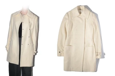 USED VERSACE VERSUS OFF-WHITE WOOL COAT GOOD - Изображение 1 из 4