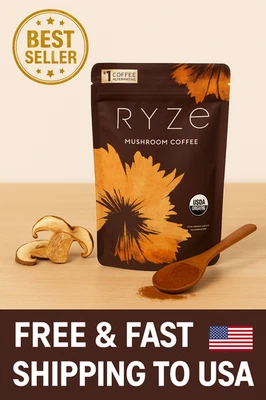New RYZE Mushroom Coffee Organic Coffee 30 Servings in one Pack | Fast Shipping