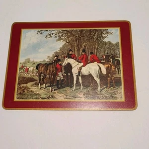 6 Pimpernel English Fox Hunting Placemats 2- 12"x 9", 4- 8.5" x 8.5"  - Picture 1 of 19
