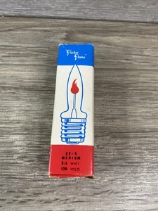 (1) NOS Original "Flicker Flame" Leuchte Vintage 2-3 Watt Flammenform Glühbirne EF-2 - Bild 1 von 12