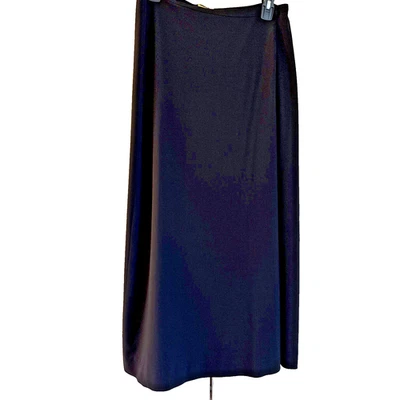 Vintage Piazza Sempione Black Rap Around Skirt 46 Wool Italy - Image 1 of 4