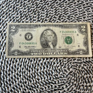 1995 $2 TWO DOLLAR BILL ( Atlanta F-A ) CHEAP / LOW # F 04308895 A /CHECK OUT / - Picture 1 of 10