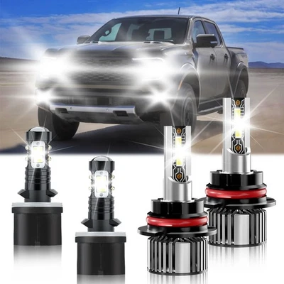 For Ford Ranger 1993-1996 LED Headlight Bulb High/Low Beam Fog Light Kit 6500K - Image 1 of 4