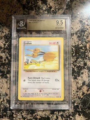 Pokemon Doduo Base Set Card 48/102 BGS 9.5 PSA 10 - Image 1 of 2