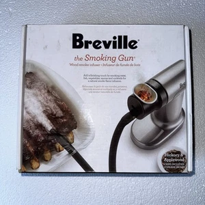 Breville The Smoking Gun Infusore Fumo Legno BSM600SIL Argento Affumicatore Alimenti Hickory - Foto 1 di 11
