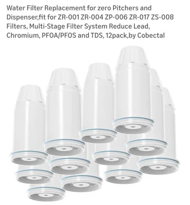 Water Filter Replacement Fit for Zero Pitcher and Dispenser ZR-001 ZR-017 -(7) - Image 1 of 4