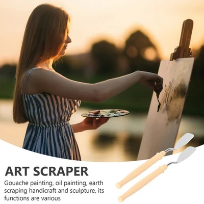  5 Pcs Spatule Mixeur Outils De Peinture À L'huile Palette Mélange - Photo 1/4