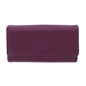 Buxton Women's Solid Colored Vegan Leather Bianca Clutch Wallet - Picture 1 of 25