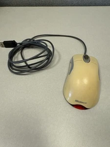 Microsoft IntelliMouse Optical USB PS2 Compatible Vintage White Mouse Tested - Picture 1 of 6