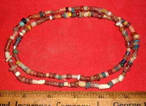 Strand (l68) Assorted Colorful Tiny Sahara Ancient Stone Beads, Africa - Picture 1 of 4