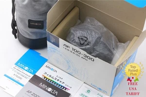 [ Unused in Box ]  Minolta AF 100-300mm f4.5-5.6D Zoom APO a7 a9 Lens From Japan - Picture 1 of 11