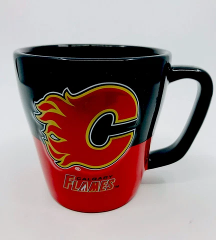 CALGARY FLAMES NHL Hockey Ceramic 3D Coffee Cup Mug Authentic Licensed Cover