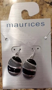 Pendientes de plata y negro Maurices - Imagen 1 de 1