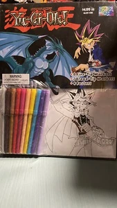 New Sealed Yu GI Oh Vintage 2005 Fine Tip Market Poster Broad Tip Coloring book - Picture 1 of 2