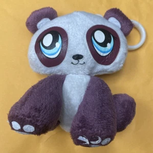 Hasbro LPS Littlest Pet Shop Rare White Purple Plum Panda Plush Clip Flawed 2011 - Picture 1 of 12