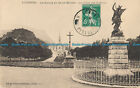 R009202 Lourdes. La Statue de Saint Michel. La Croix des Bretons. 1913