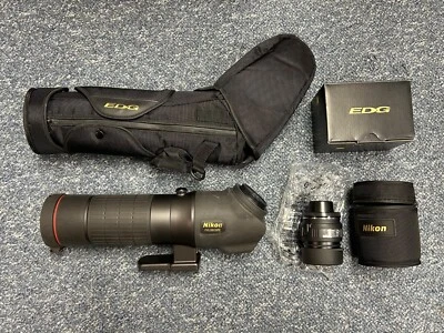 Nikon EDG 65-A Fieldscope Angled Spotting Scope 30x Wide Eyepiece - Excellent - Image 1 of 4