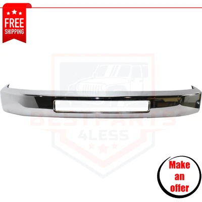 New Front Bumper FO1002410 steel chrome for 2008-2014 Ford E-150 Base/XL/XLT Foto 1 de 4