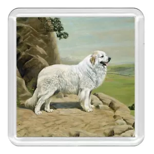 Pyrenean Mountain Dog Acrylic Coaster Novelty Drink Cup Mat Great Gift - Picture 1 of 1
