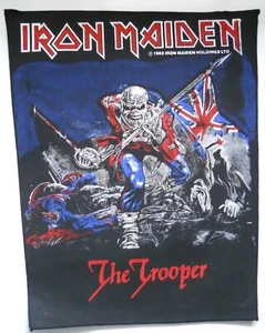 Iron Maiden Back Patch The Trooper Misprint 1983 Piece of Mind Official Vintage - Picture 1 of 7