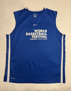 NIKE Basketball T-Shirt 2XL World Festival BRIXTON LONDON 12 Centre Swoosh - Picture 1 of 13