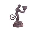 Antique Bronze Monkey Candle Holder Art Deco Hand Crafted 5.25"