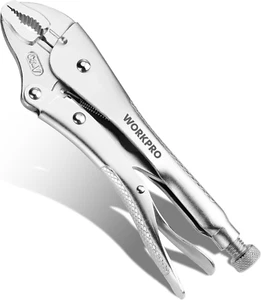 Locking Pliers, 10-Inch Curved Jaw Vice Grips Pliers, Chromium-Vanadium Steel Lo - Picture 1 of 12