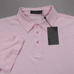 G/Fore Golf Polo Club House Cotton G4MF22K100 Blush Pink Slim Fit Size L $115 - Picture 1 of 8