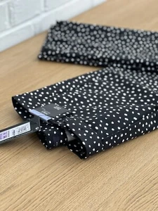 BNWT M&S Black Dotty Pencil Trousers 7/8 Cropped UK 8 L26” Cotton Travel Work - Bild 1 von 11