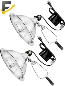 Clamp Lamp Light with Detachable 8.5 Inch Aluminum Reflector up to 150 Watt NEW - Picture 1 of 12