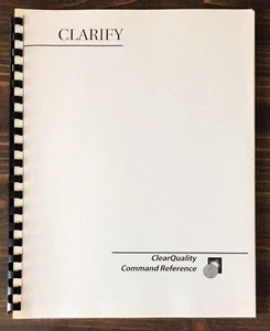 Clarify - ClearQuality Command Reference (1994) - Imagen 1 de 7