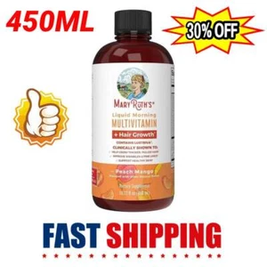 MaryRuth's Liquid Multivitamin Hair Growth Women Biotin Peach Mango_450mL50%OFF# - Picture 1 of 8