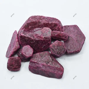 Natural Ruby Uncut Red Ruby 500-50000 Ct Red ROUGH Lot Loose Gemstone CERTIFIED - Picture 1 of 14