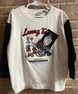 Vintage ACME Kids Size XS Looney Tunes Shirt Basketball Championship Embroidered - Picture 1 of 12