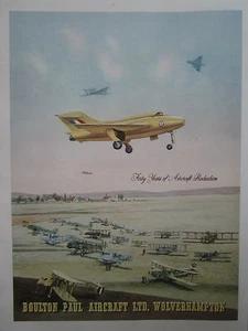 9/1955 PUB BOULTON PAUL P.111 40 YEARS OF AIRCRAFT PRODUCTION ORIGINAL AD - Foto 1 di 1